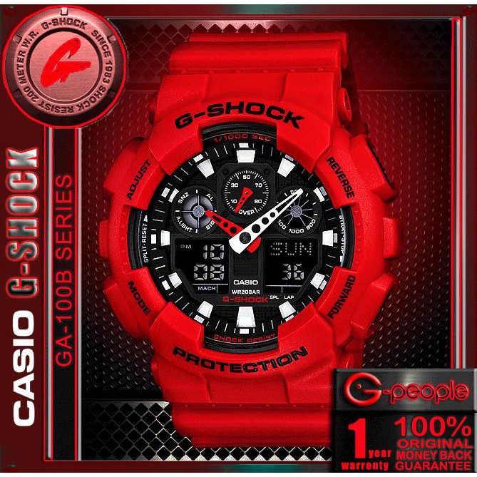 Casio G Shock Ga 100b 4adr Ga 100b 4a Ga 100b 4 Ga 100b Watch 100 Original Shopee Malaysia