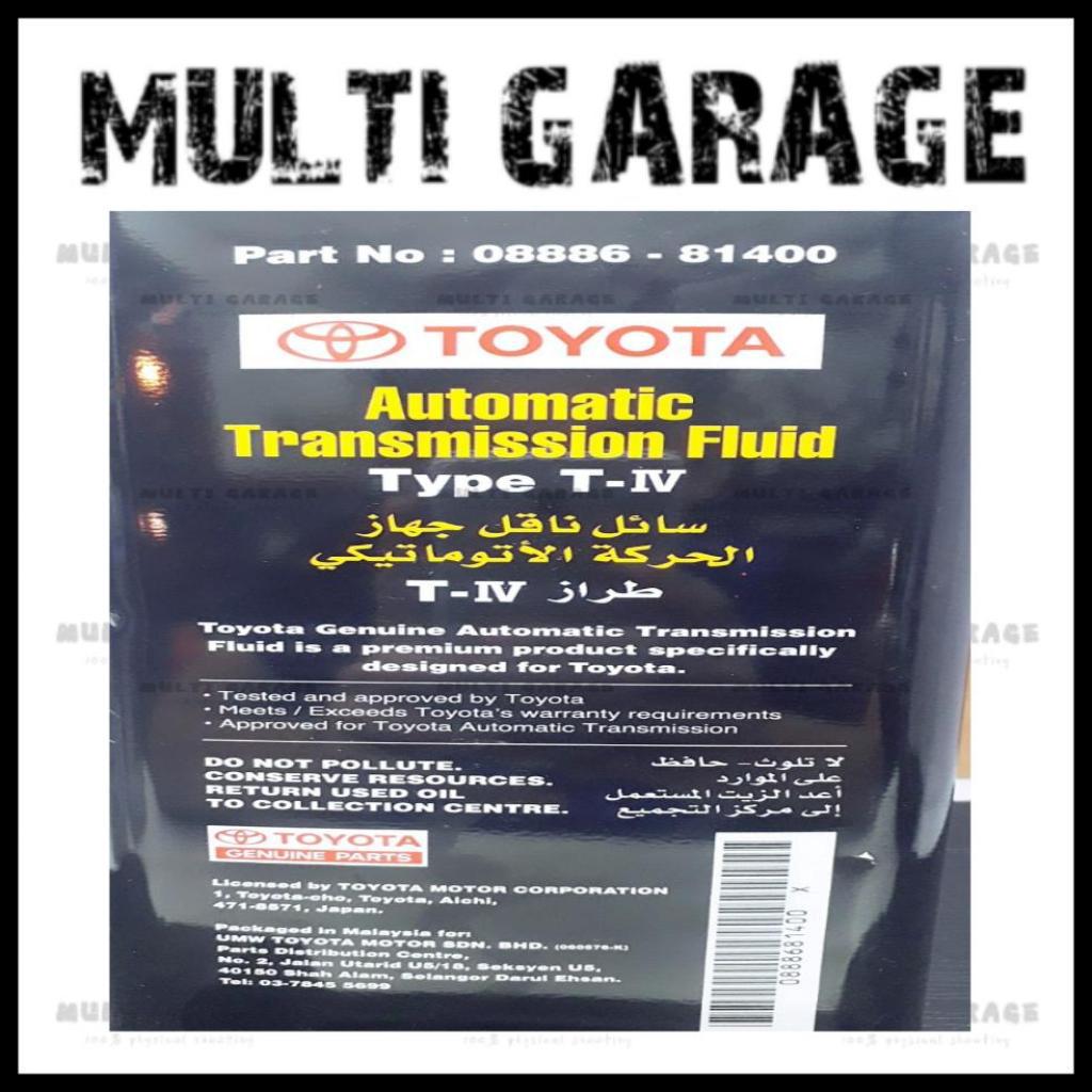 TOYOTA ATF TYPE 4 4L AUTOMATIC TRANSMISSION FLUID TYPE TIV GEAR OIL