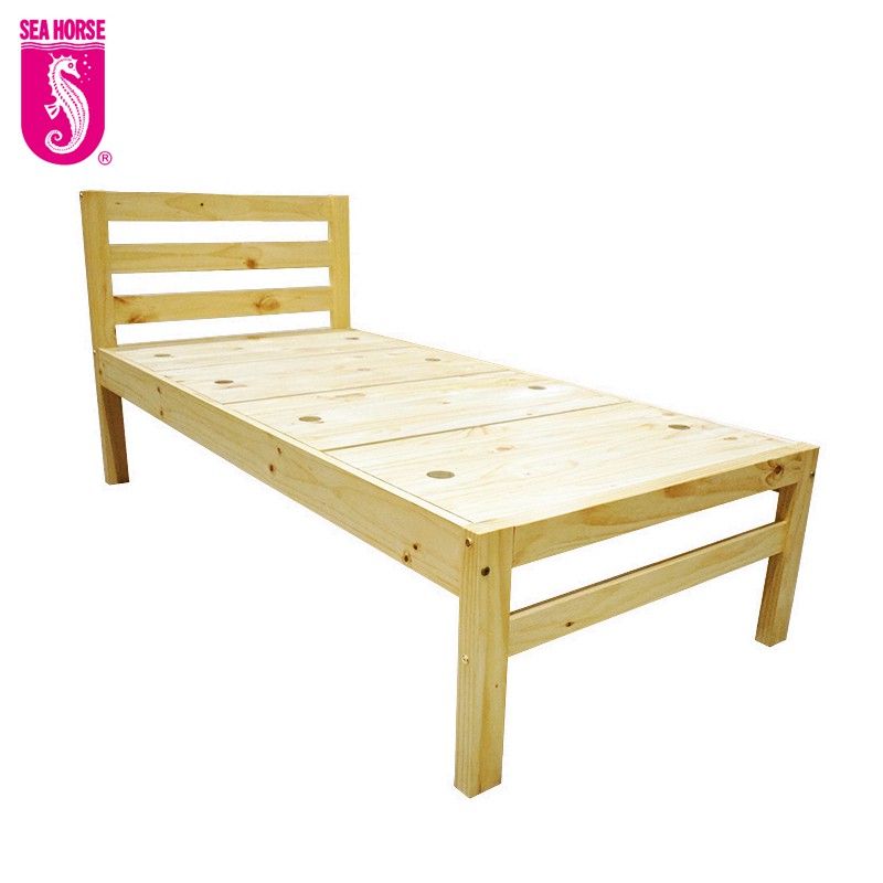 Original Seahorse Wooden Bed Pinewood Bed Frame Kd02n Shopee Malaysia
