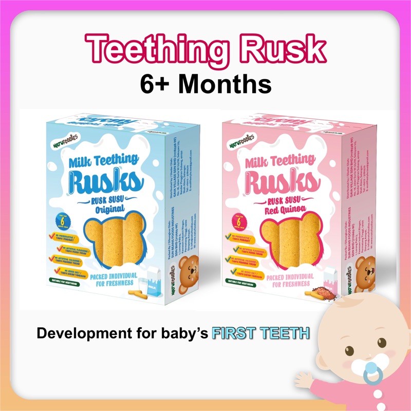 Buy Baby Food Natufoodies Milk Teething Rusks 14g X 6 S 84g 6 Months Halal Rusk Susu Biscuit Biskut Bayi 6 Bulan Seetracker Malaysia