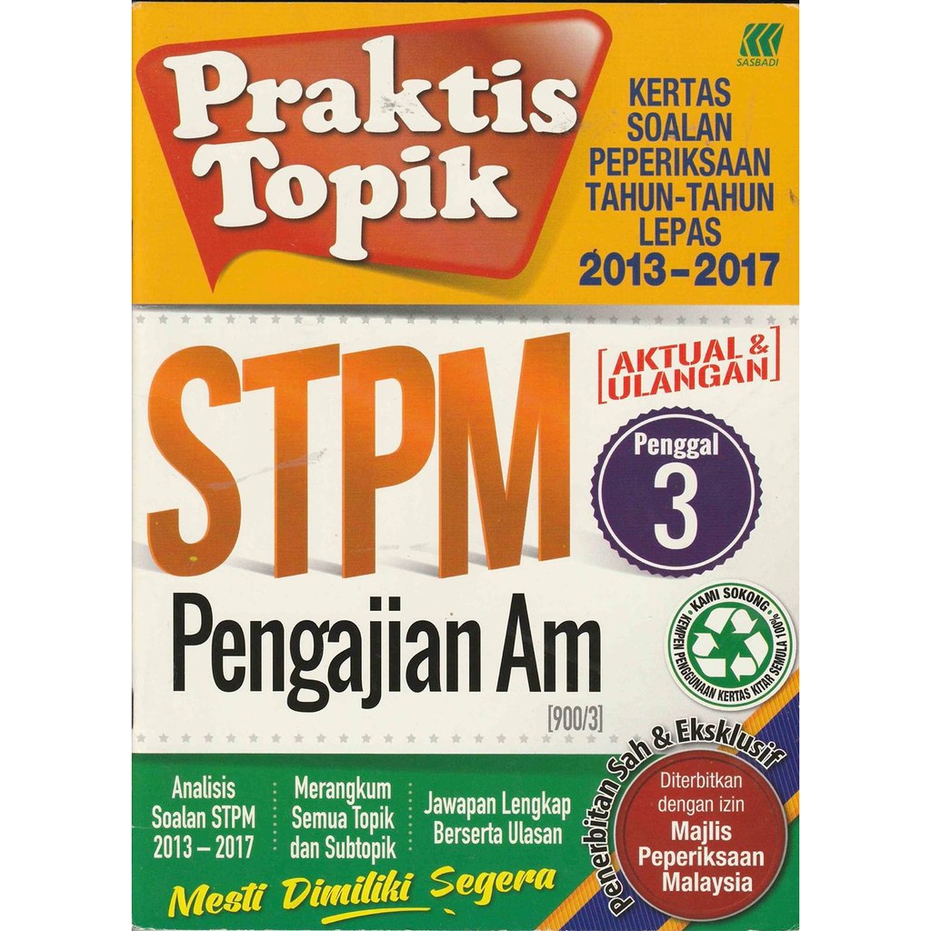 Praktis Topik Kertas Soalan TahunTahun Lepas 20132017 STPM Pengajian