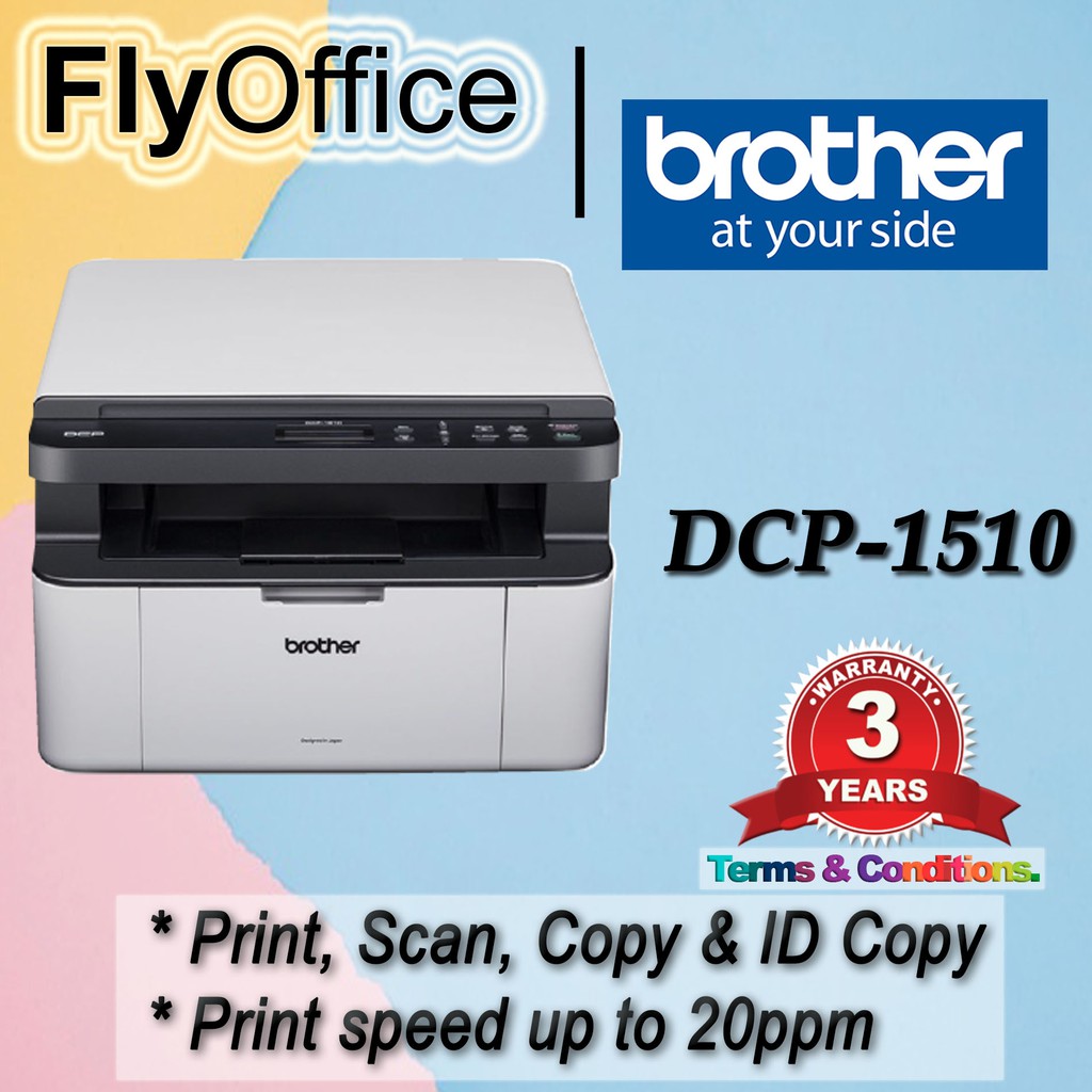Brother DCP1510 Mono Laser MultiFunction Printer Print/Scan/Copy Shopee Malaysia