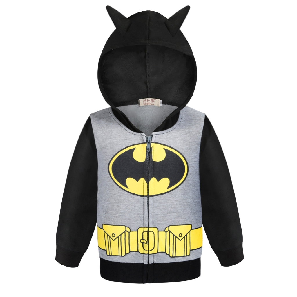 Superhero Batman Kids Boys' Hoodie Jacket Cartoon Outwear Boy Long Sleeve  Hooded Zipper Coat | Shopee Malaysia