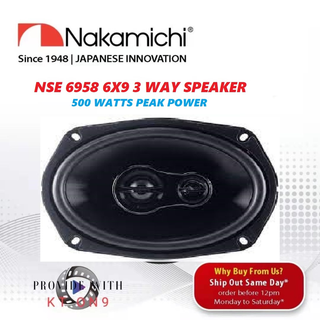 NAKAMICHI NSE -6958 Car Speaker 6x9” | Peak Power 520W | NSE -6958 |  Speaker Kereta | Speaker 6x9 | Shopee Malaysia