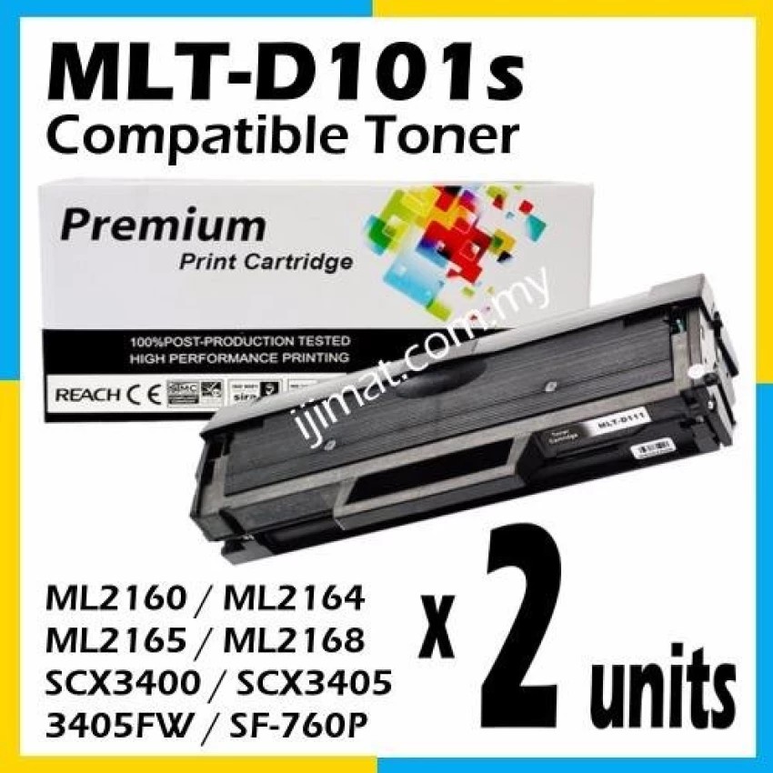 2x Compatible Toner 101 101s Mlt D101s Mlt101 Mltd101s Samsung Ml2160 Ml2164 Scx3400 Scx3405w Ml2165w Scx3405fw Shopee Malaysia