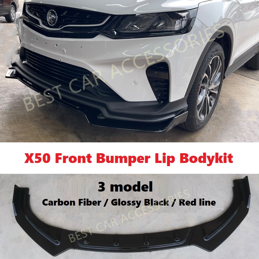 PROTON X50 Sporty Front Lip Front Bumper Lip Bodykit Carbon Fiber