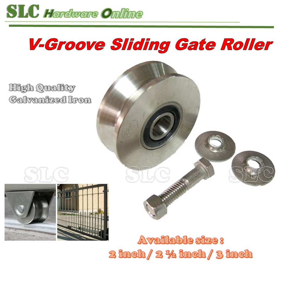 Auto Gate V Groove Sliding Gate Roller Heavy Duty 2" / 21/2" / 3" x
