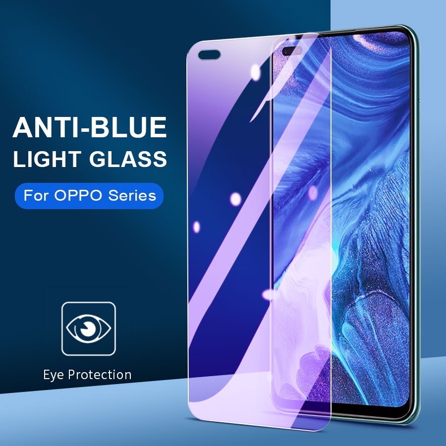 Anti Radiation Full Screen Protector For OPPO F9 F11 Pro A5S A54 A74 A12 A31 A52 A92 A92 A93 A53 A33 A95 A5 A9 2020 A15 A15S A16 Reno 3 4 4F 5 Anti Blue Tempered Glass