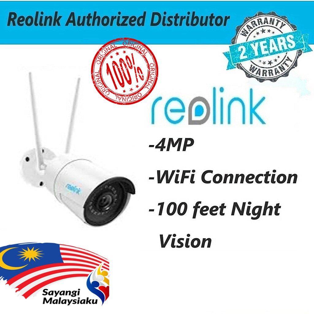 Reolink RLC-410W 4MP Dual-Band WiFi Wireless IP66 Outdoor Security ...