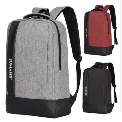 Canvas Men Women College Jumahe Slant Zipper Big Capacity Backpack