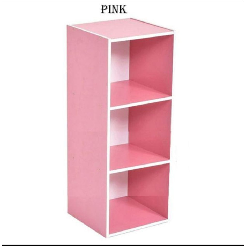 BOOK SHELF / RAK BUKU - 3 COMPARTMENT UTILITY SHELF (COLOUR BOX) hp ...