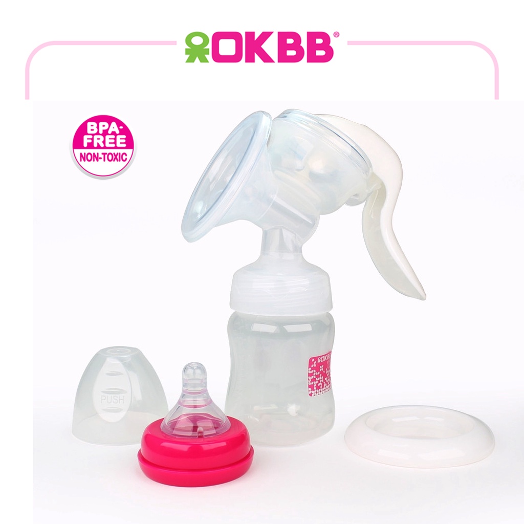 OKBB Manual Breast Pump With Wide Neck Bottle PU102