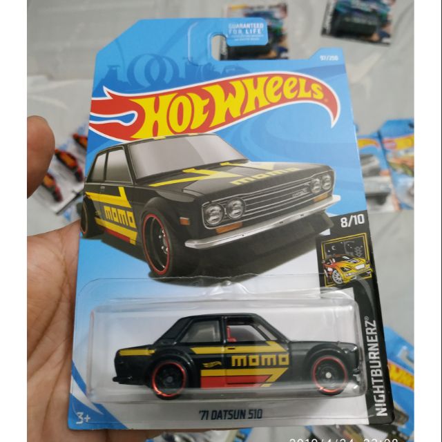 2019 Hot Wheels 2 Car LOT /'71 DATSUN 510 Momo Red /& Kmart Exclusive Black