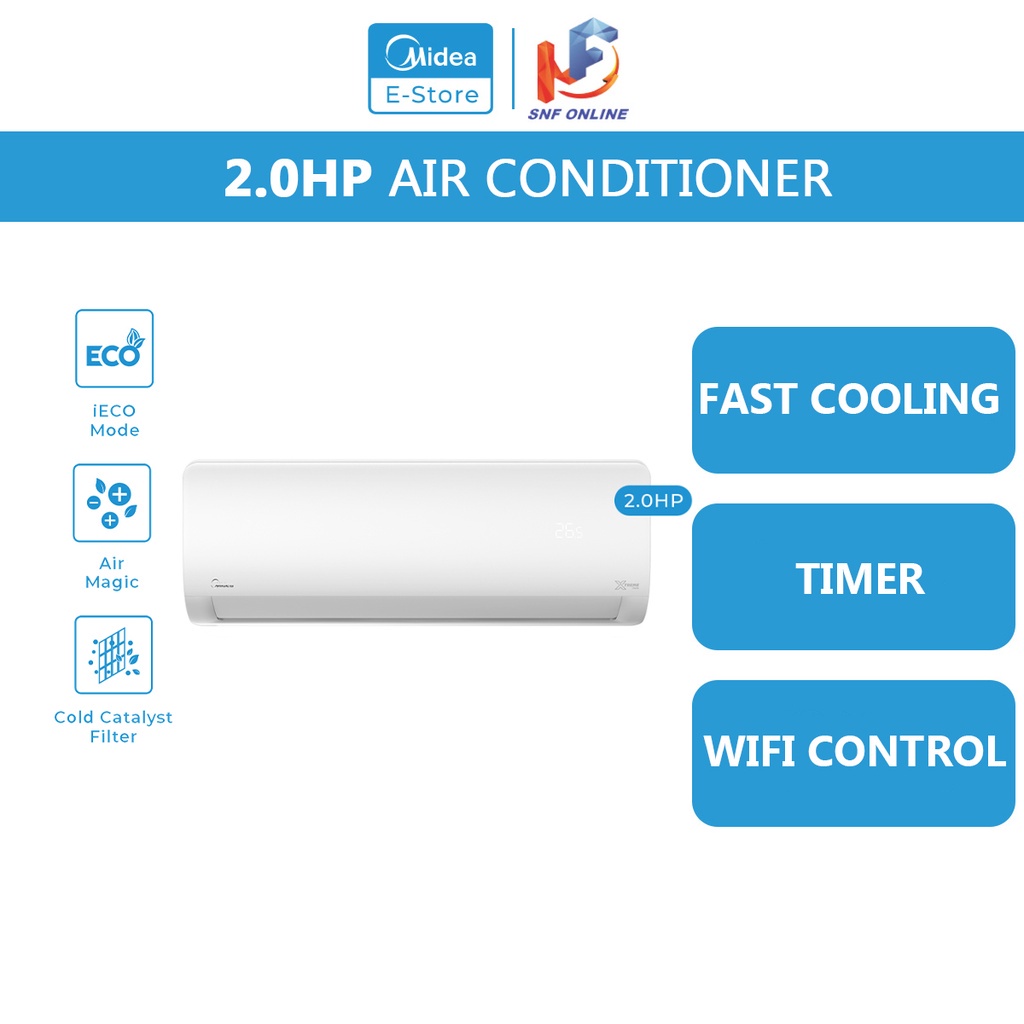 Midea 2.0HP Xtreme Dura R32 Non-Inverter Air Conditioner / Aircond ...