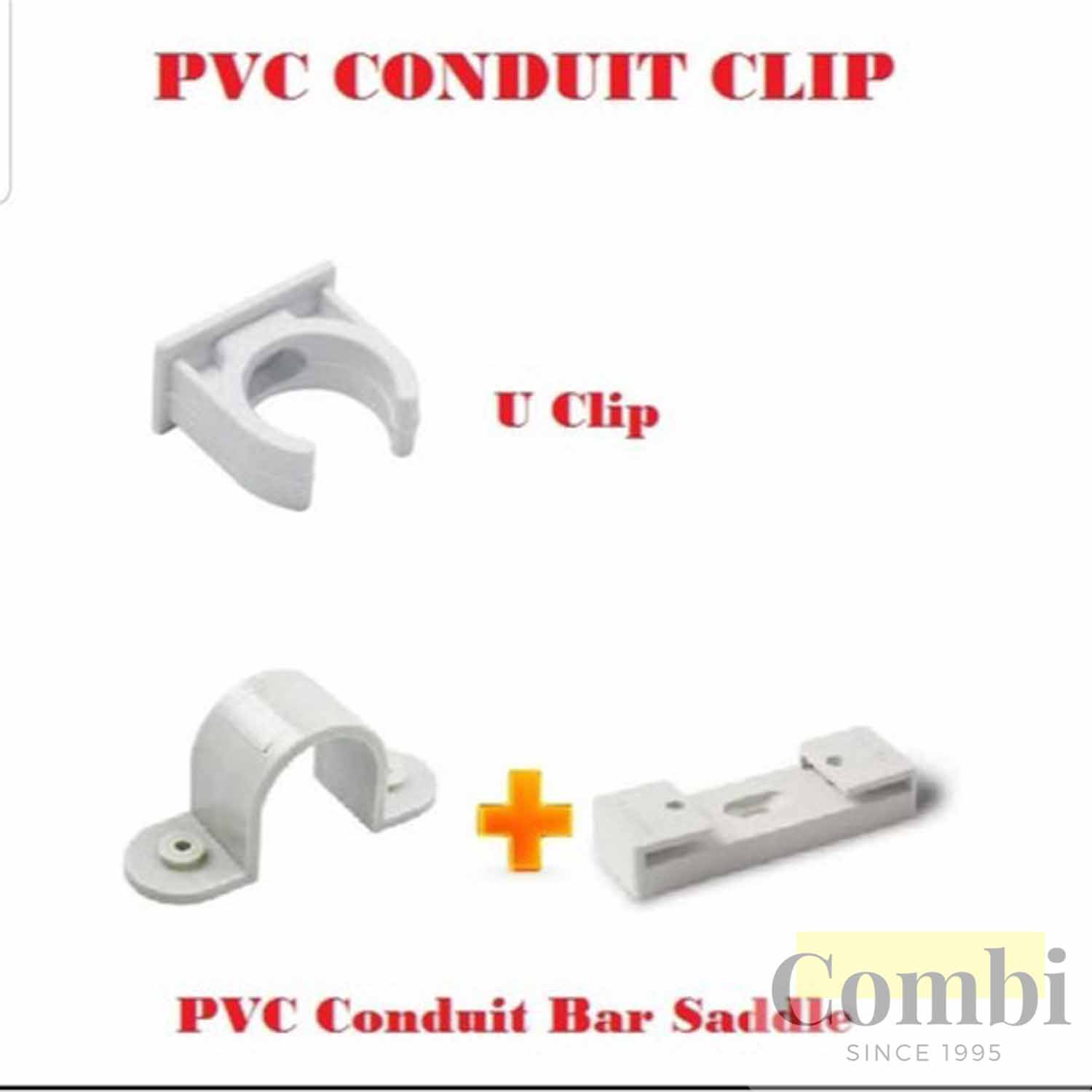 PVC Electrical Conduit Saddle U CLIP 20MM / 25MM Wiring PVC Conduit / U