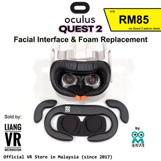 Oculus Quest 2 AMVR Facial Interface & Leather Foam Replacement VR Cover
