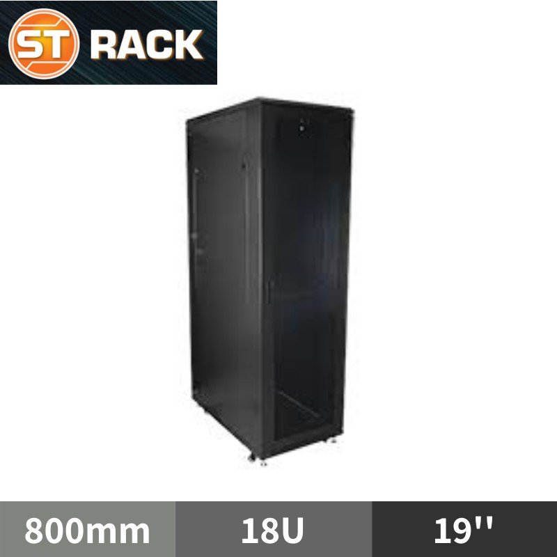ST RACK FS1868 Floor Standing Rack Enclosure 19'' - 800mm DEPTH (18U ...