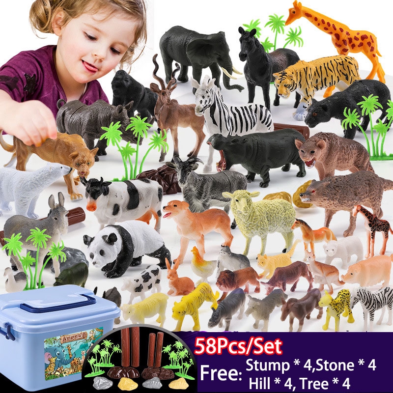 jungle animal toy set