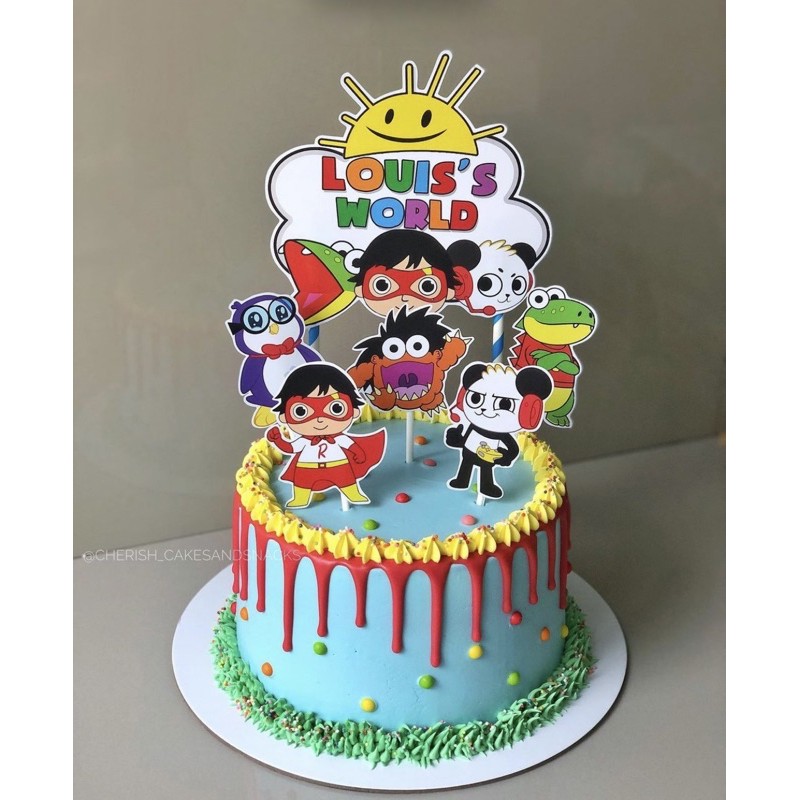 Ryans World Cake Topper Birthday Birthday Cake Decoration Ryans World Topper Cake Birthday Hiasan Kue Ulang Tahun Shopee Malaysia