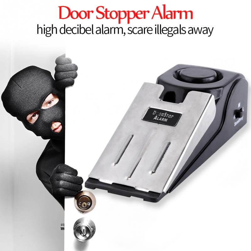 Security Home Wedge Shaped Door Stop Block Alarm Blocking Stopper
