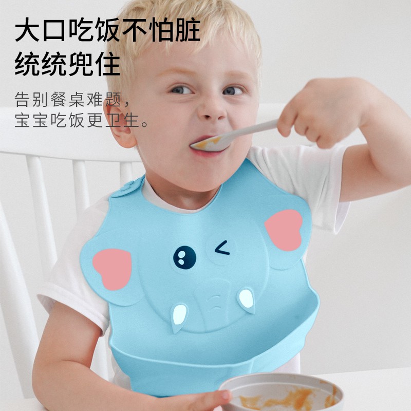 baby eating bib