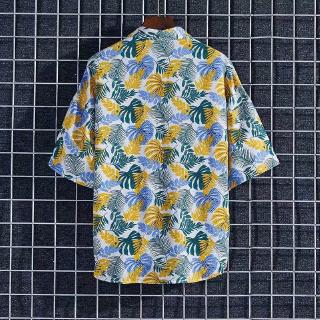 Summer Kemeja Lelaki Men Hawaii Shirt Kain Batik Beach Summer Kemeja Lelaki Men Hawaii Shirt Kain Batik Beach