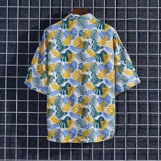 Summer Kemeja Lelaki Men Hawaii  Shirt Kain Batik  Beach 