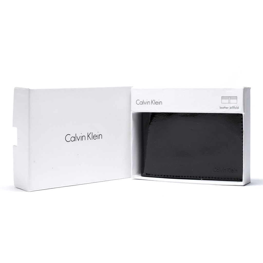 Original Calvin Klein Black Double Bifold Leather Wallet New In Box (FREE  MONEY CLIP) | Shopee Malaysia