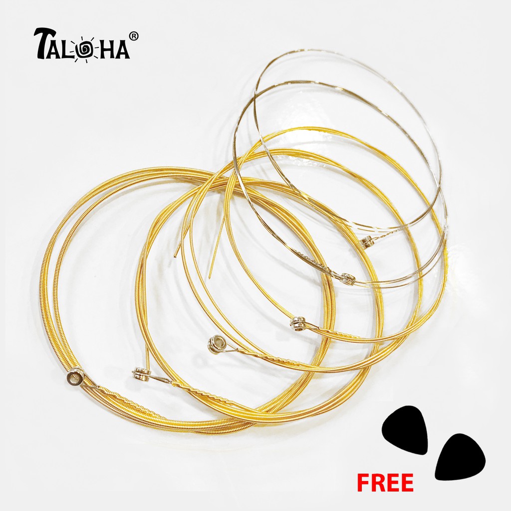 [ONLINE PURCHASE ONLY] [100% New] High Quality Coated Copper Alloy Acoustic Guitar Strings + 2 Picks