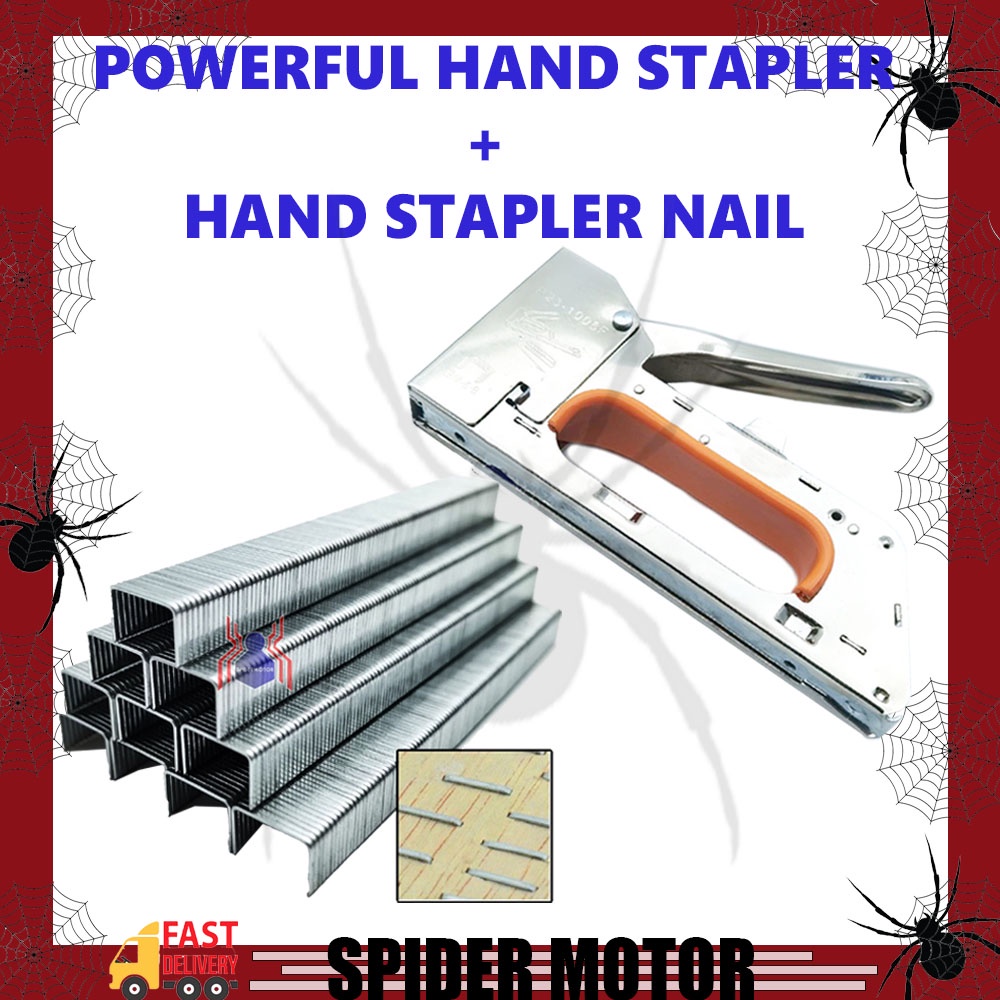 HEAVY DUTY STAPLER GUN NAIL HAND TACKER FOR SEAT COVER FURNITURE FRAME