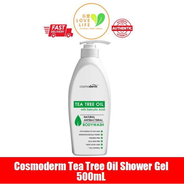 NEW Cosmoderm Tea Tree Oil Shower Gel 500ml Shopee Malaysia