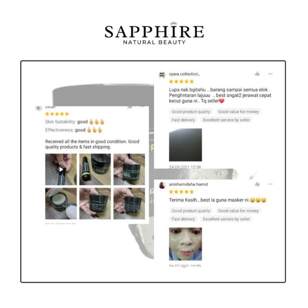 [Powder] Detox & Brighten Green Tea Powder Face Mask [FOR BLACKHEADS