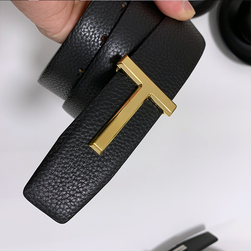 Stock Tom Ford TF belt Tom Ford men's business simple belt real leather  double-sided t-buckle belt | Shopee Malaysia