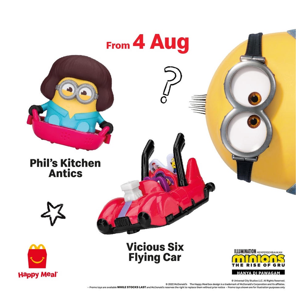 Complete Set Mcdonald Happy Meal Minions July 22 Mainan Mcdonalds Mekdi Terbaru Terkini Happymeal Toys 麦当劳 玩具 Mcd Shopee Malaysia