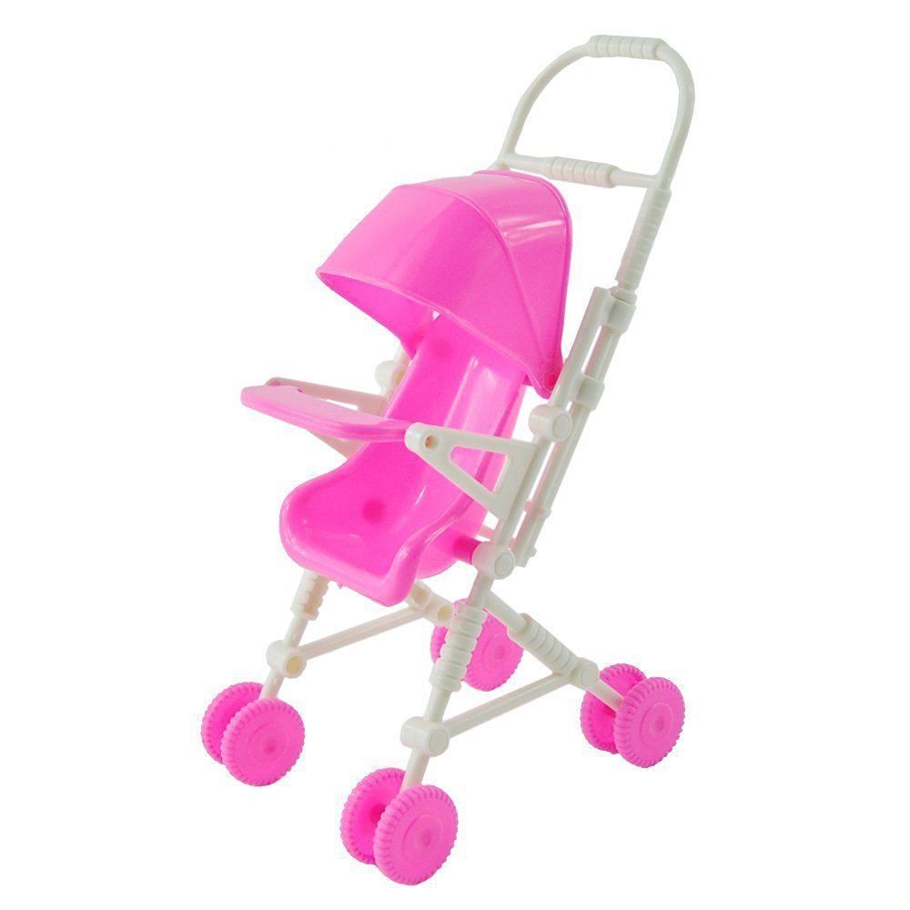 pink barbie doll Carriage Stroller Plastic Furniture Shopee Malaysia