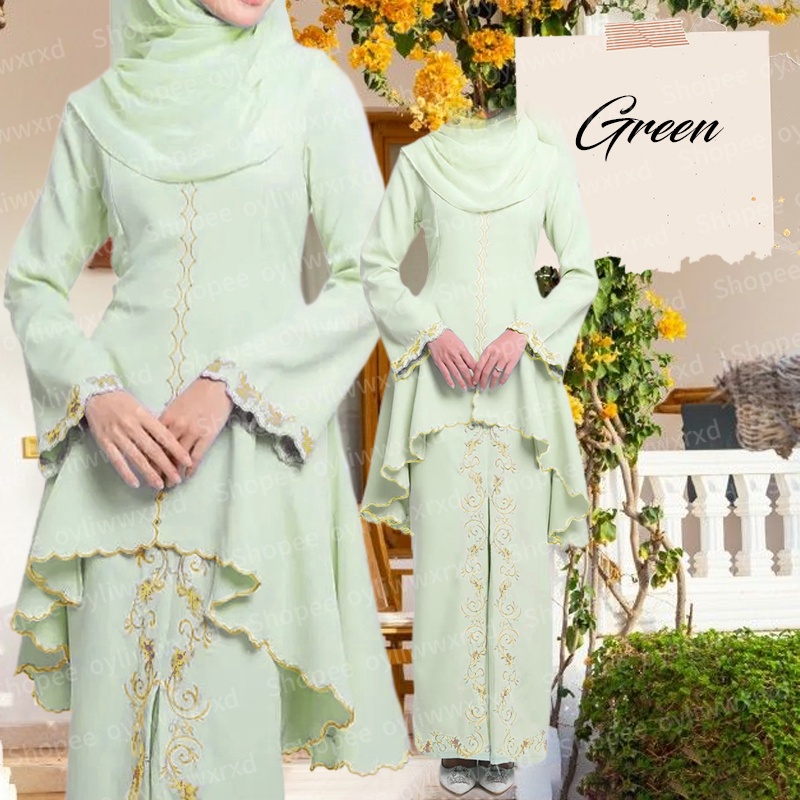 Baju Kurung Kebaya Baju Kurung Moden Ironless Kurung Nikah Tunang Embroidery Kurung Bridesmaid 3855