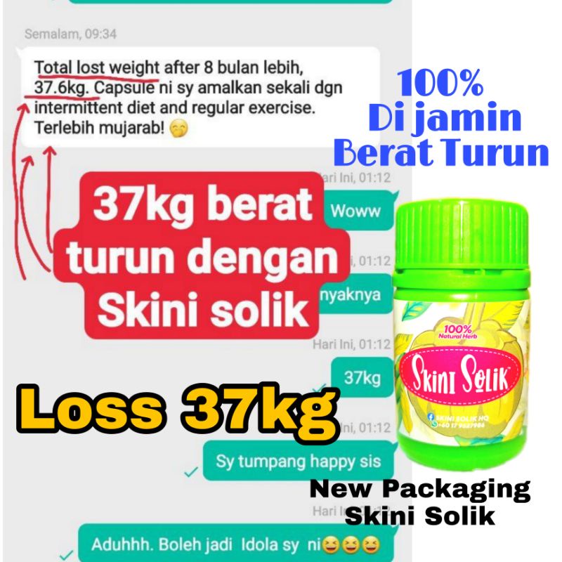 Pil kurus (1 day Result) Tanpa diet Tanpa senaman Skini Solik - Skinny Solid , fat burner , detox langsing Slim Slimming