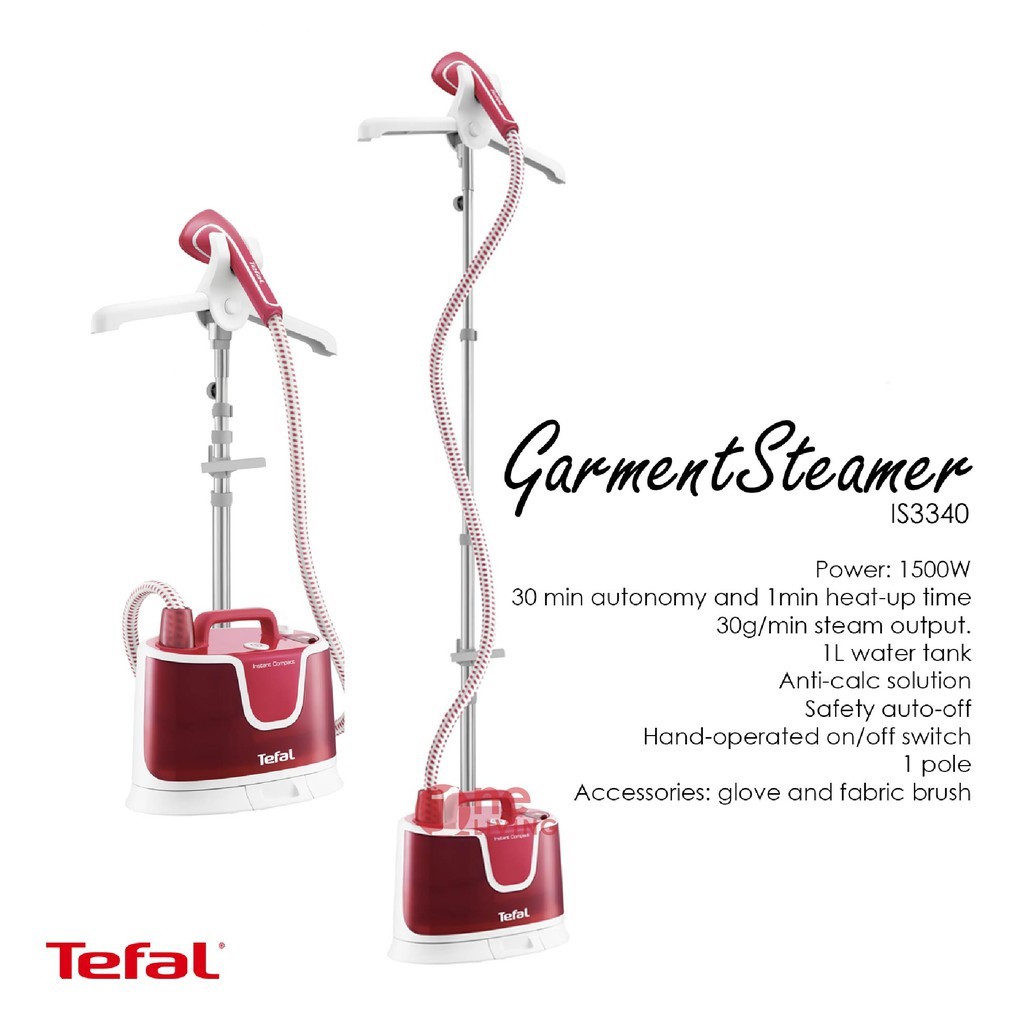 tefal compact travel garment steamer