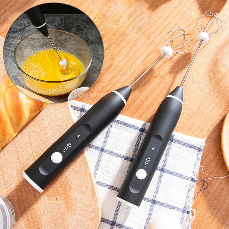 Hand Blender Rechargeable Handheld Foamer Whisk Mixer Portable Frother