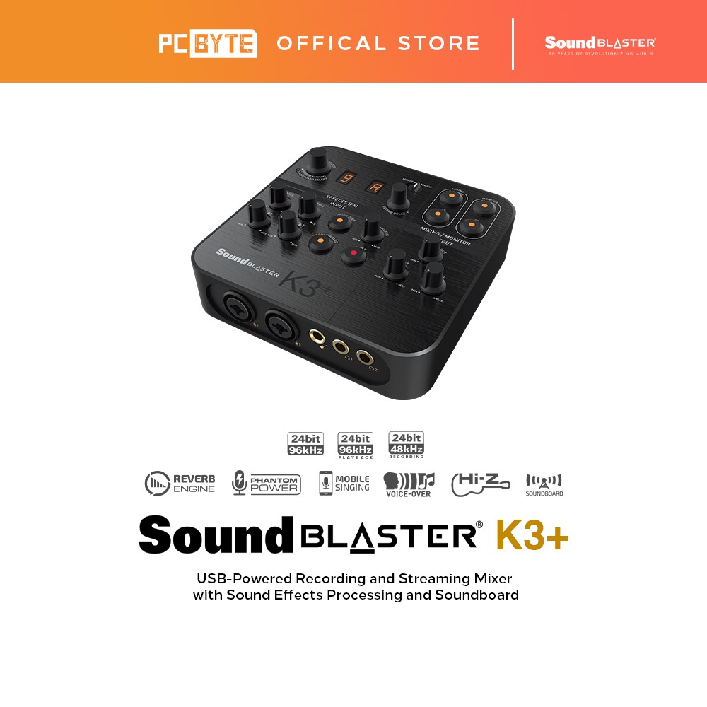 Creative Sound Blaster K3+ USB Powered Recording and Streaming Mixer
