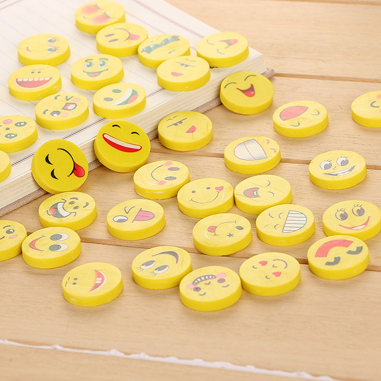 Eraser Smiley Face Pencils_ Cute baby learning utensils (set of 4 ...