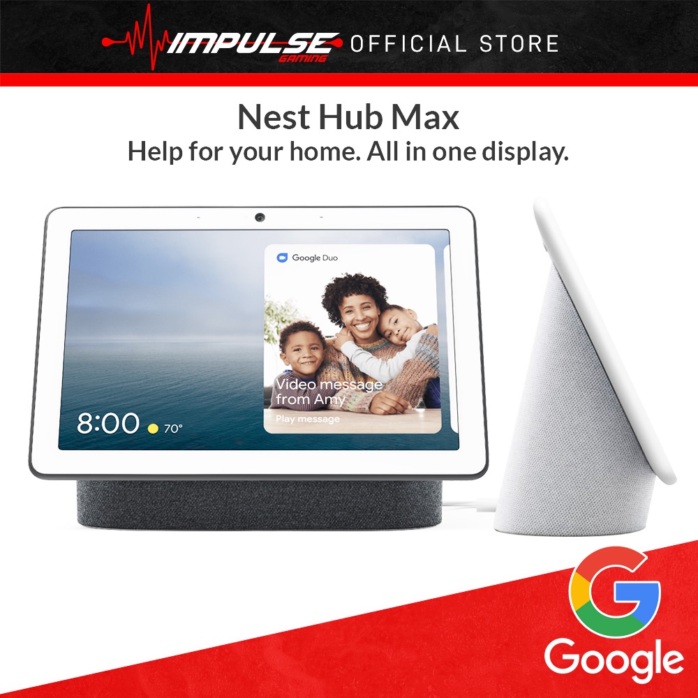 Google Nest Hub Max Smart Home Controller - Charcoal/Chalk | Shopee ...