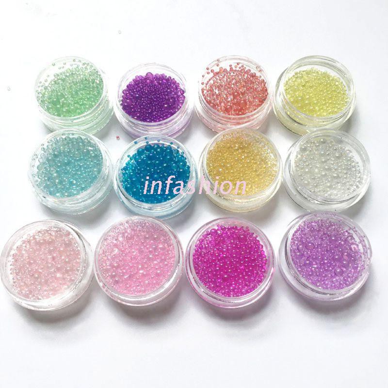 INF 12 Box Mixed Mini Bubble Ball Beads 1-3mm Tiny Beads Epoxy Mold Jewelry Filling wholesale bulk lots chakra lava stone loose natural gemstones round crystal charms pendant fitting diy necklace bracelet earrings jewellery making accessories jewelry find