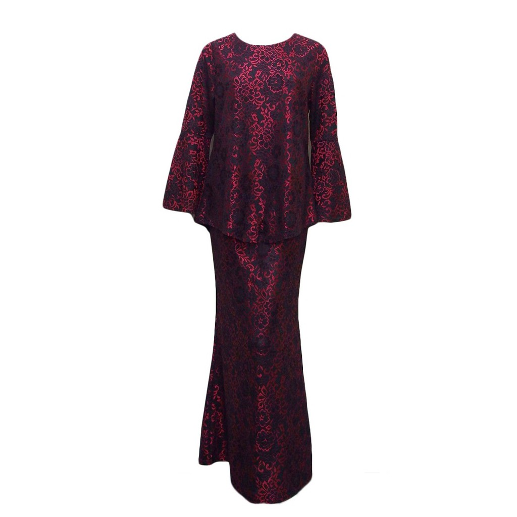 Set Kurung Raya Baju Kurung Renda Moden Saloma Lace Set Set Kurung Raya Baju Kurung Renda Moden Saloma Lace Set