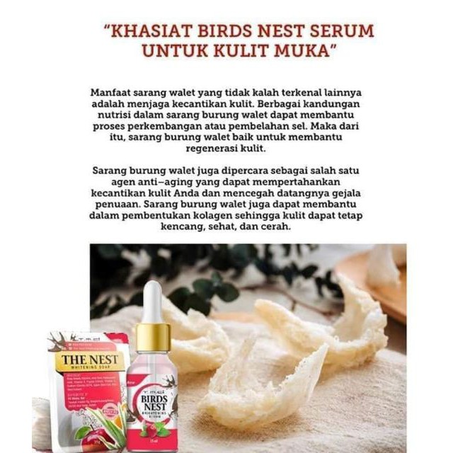 The Nest Whitening Soap Bird Nest Brightening Serum T M C