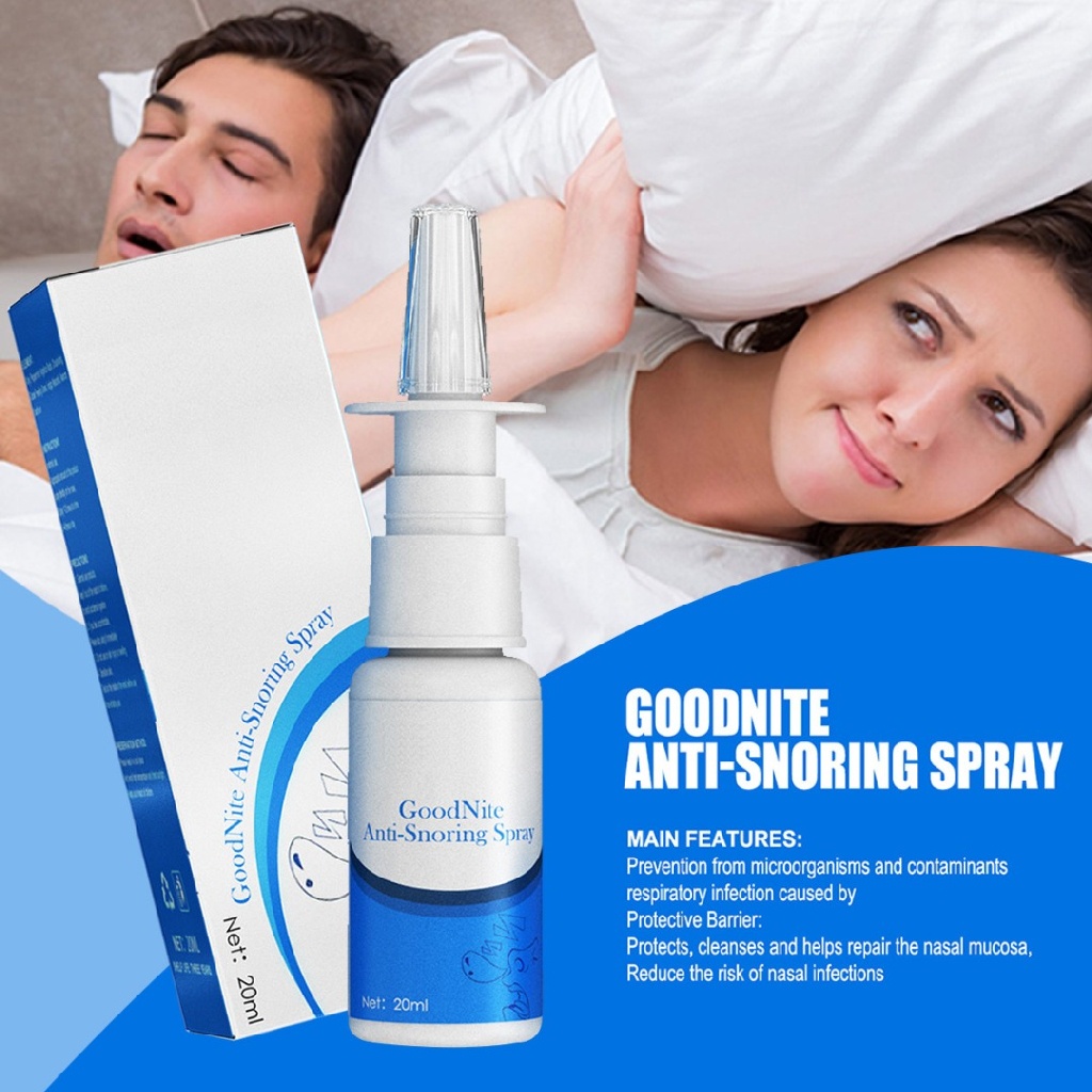 20ml Anti Snoring Spray Snore Stop Relief Cold Sneezing Nose Breathing ...