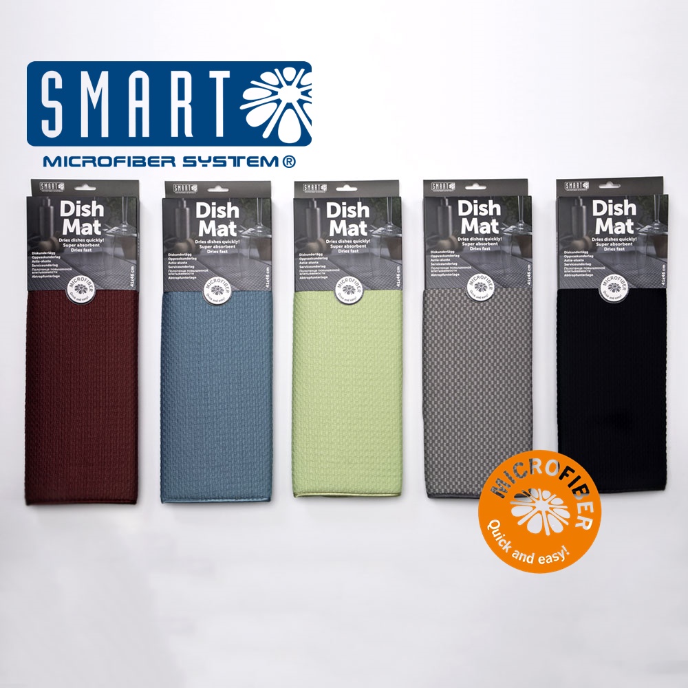 SMART Microfiber System Dishmat - Perfect dish mat for pots, pans and tableware - Dry Fast Dish Mat Drying Mat Kitchen M