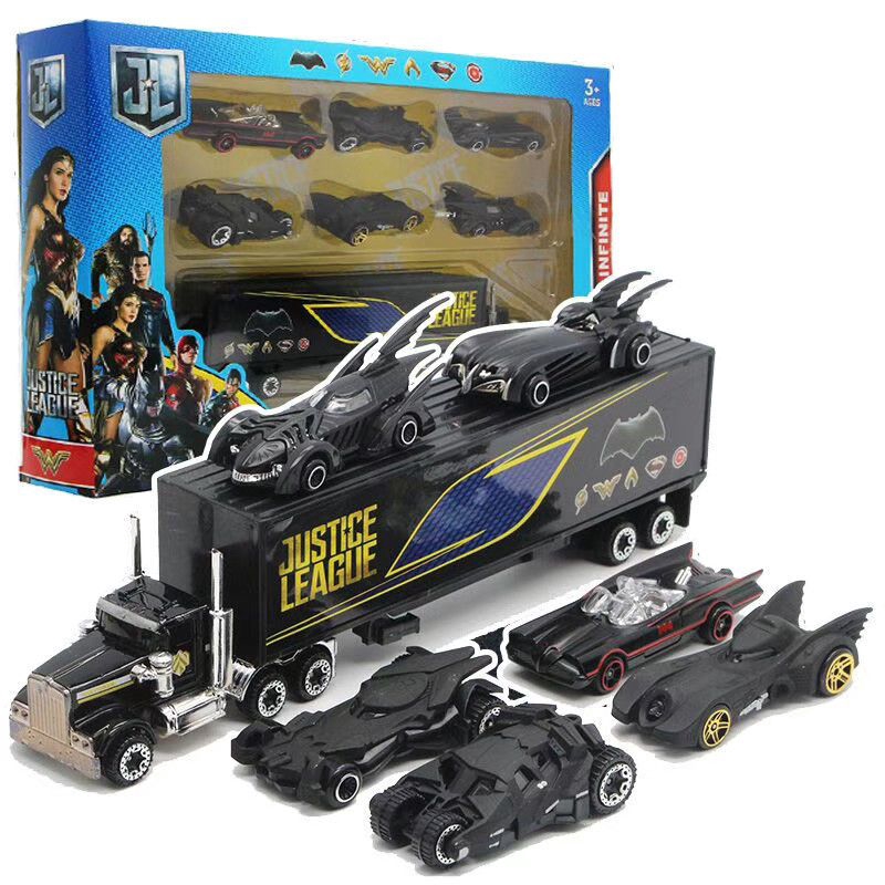 7PCS Justice League Avengers Batmobile Truck & Car Model Toy Vehicle Gift Kids 