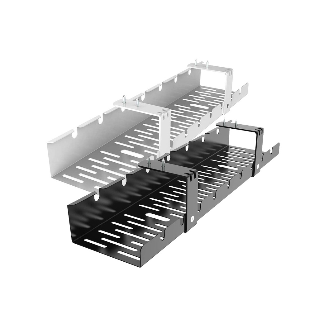 Loctek CMP502 White Under Desk Cable Management Basket, 50 OFF