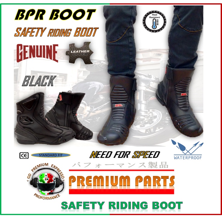 BPR RIDING BOOT GENUINE LEATHER WATERPROOF COMFORTABLE QUALITY HIKING RACE